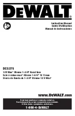 DeWalt DCS375 Instruction Manual предпросмотр