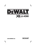 DeWalt DCS387 Original Instructions Manual preview