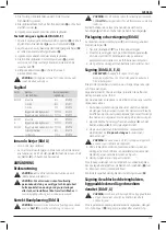 Предварительный просмотр 121 страницы DeWalt DCS396 Original Instructions Manual