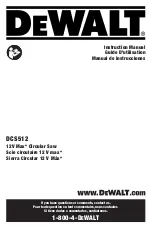 DeWalt DCS512 Instruction Manual предпросмотр