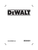 DeWalt DCS551 Original Instructions Manual preview