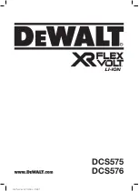 DeWalt DCS575 Original Instructions Manual preview