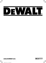 DeWalt DCS777 Original Instructions Manual предпросмотр