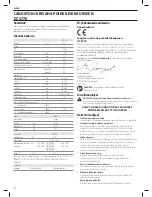 Предварительный просмотр 104 страницы DeWalt DCS778 Original Instructions Manual