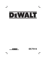 Предварительный просмотр 1 страницы DeWalt DCT414 Original Instructions Manual