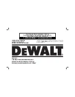 Preview for 1 page of DeWalt DCT419 Instruction Manual