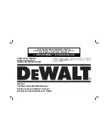 DeWalt DCT419 Instruction Manual preview