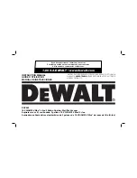 DeWalt DCV580 Instruction Manual preview