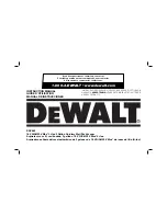 Preview for 1 page of DeWalt DCV580 Instruction Manual