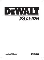 DeWalt DCW200 Original Instructions Manual предпросмотр