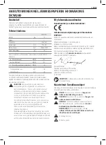 Предварительный просмотр 105 страницы DeWalt DCW200 Original Instructions Manual