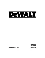 DeWalt DCW600 Original Instructions Manual preview