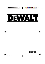 DeWalt DE0734 Instructions Manual preview