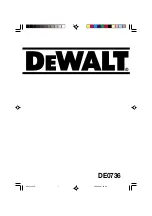 Предварительный просмотр 1 страницы DeWalt DE0736 Instructions Manual