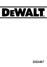 Preview for 1 page of DeWalt DE3497 Manual