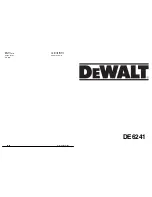 DeWalt DE6241 Manual preview
