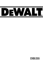 DeWalt DE6255 Instruction Manual preview