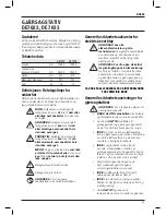 Предварительный просмотр 47 страницы DeWalt DE7023 Original Instructions Manual