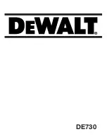 Preview for 1 page of DeWalt DE730 Manual