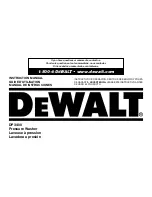 Предварительный просмотр 1 страницы DeWalt DP3400 Instruction Manual