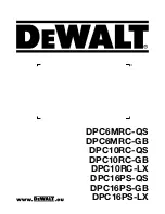 DeWalt DPC10RC-GB Original Instructions Manual предпросмотр