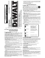 Preview for 1 page of DeWalt DS380 Instruction Manual