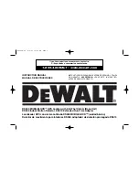 Preview for 1 page of DeWalt DS500 Instruction Manual