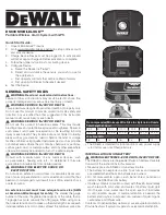 Preview for 1 page of DeWalt DS600 MOBILELOCK Instruction Manual