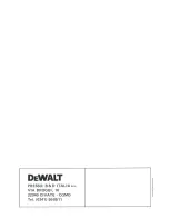 Preview for 44 page of DeWalt DW 1150 Operation, Adjustmants, Maintenance, Spare Parts