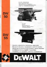 Preview for 1 page of DeWalt DW 50 Operation, Adjustments, Maintenance, Spare Parts