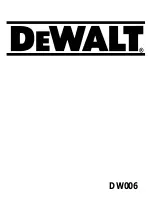 DeWalt DW006 Manual предпросмотр