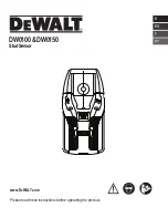 Preview for 1 page of DeWalt DW0100 User Manual