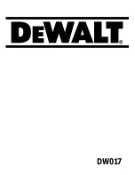 Предварительный просмотр 1 страницы DeWalt DW017 Original Instructions Manual