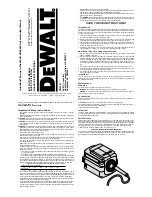 Preview for 1 page of DeWalt DW0247 Instruction Manual