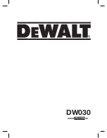 DeWalt DW030 Original Instructions Manual preview