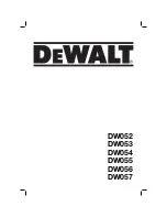 Preview for 1 page of DeWalt DW052 Instructions Manual