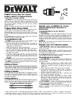 Preview for 1 page of DeWalt DW0521 Quick Manual