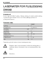 Preview for 64 page of DeWalt DW060 User Manual