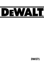 DeWalt DW071 Instructions Manual preview