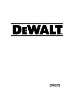 Предварительный просмотр 1 страницы DeWalt DW073 Instructions Manual