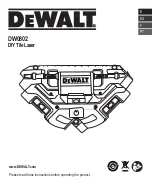 DeWalt DW0802 Instructions Manual предпросмотр