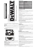 Preview for 3 page of DeWalt DW0811 Instruction Manual