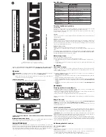 Preview for 15 page of DeWalt DW0811 Instruction Manual