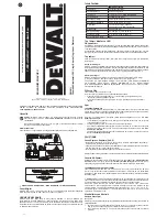 Предварительный просмотр 25 страницы DeWalt DW0811 Instruction Manual