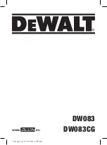 Предварительный просмотр 1 страницы DeWalt DW083 Manual