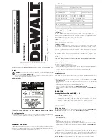 Preview for 1 page of DeWalt DW0851 Instruction Manual