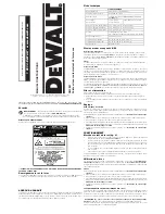 Preview for 5 page of DeWalt DW0851 Instruction Manual