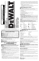 DeWalt DW0892 Instruction Manual preview
