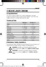 Предварительный просмотр 55 страницы DeWalt DW089CG-XJ Manual