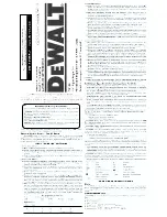 Предварительный просмотр 1 страницы DeWalt DW120 Instruction Manual